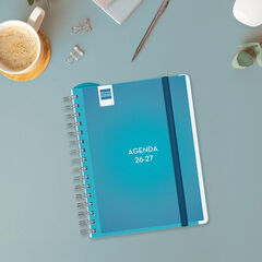 Agenda Professor Personal | 1/4 Setmana Vista, Castell&agrave; (2026-2027) &ndash; Blau