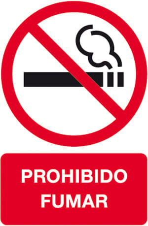 Pictograma adhesivo Apli ''Prohibido Fumar'' 120x180mm