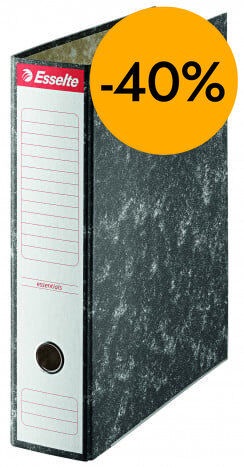 Archivador palanca Esselte lomo ancho A4 A-Z negro 20u