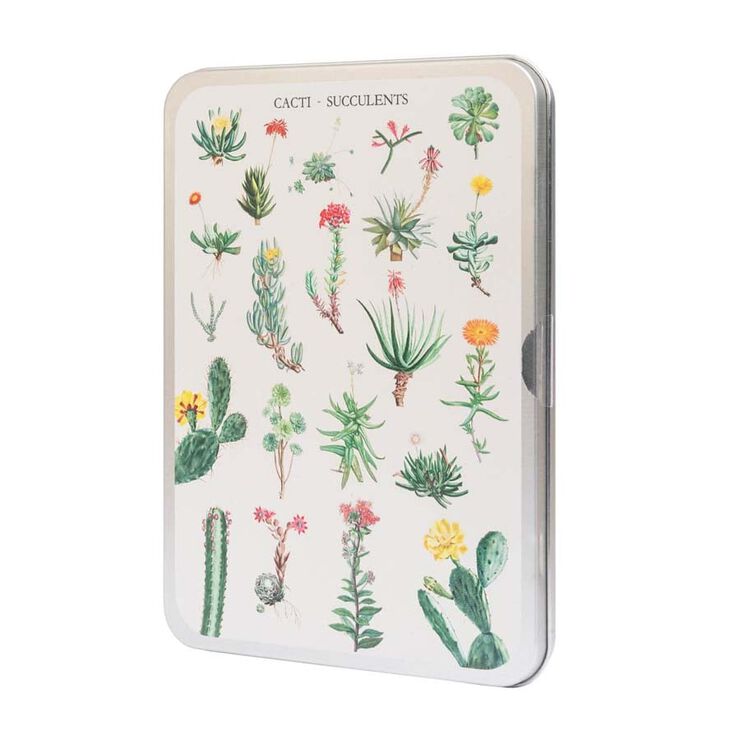 Trencaclosques 100 Peces amb caixa Met&agrave;l&middot;lica Kokonote Botanical Cacti