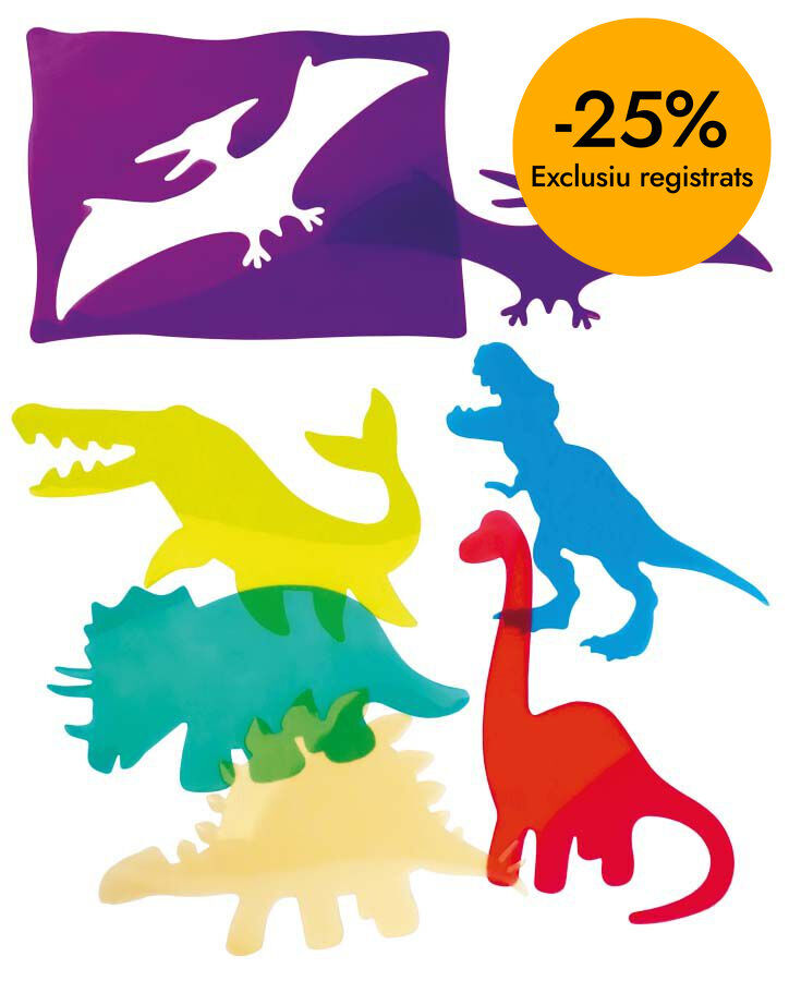 Plantillas transl&uacute;cidas dinosaurios