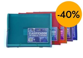 Carpeta acorde&oacute;n con gomas A4 Office Box Supra surtido