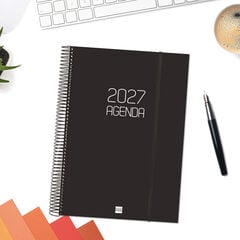Agenda Finocam Opaque D&iacute;a P&aacute;gina 2027 Catal&aacute;n Negro