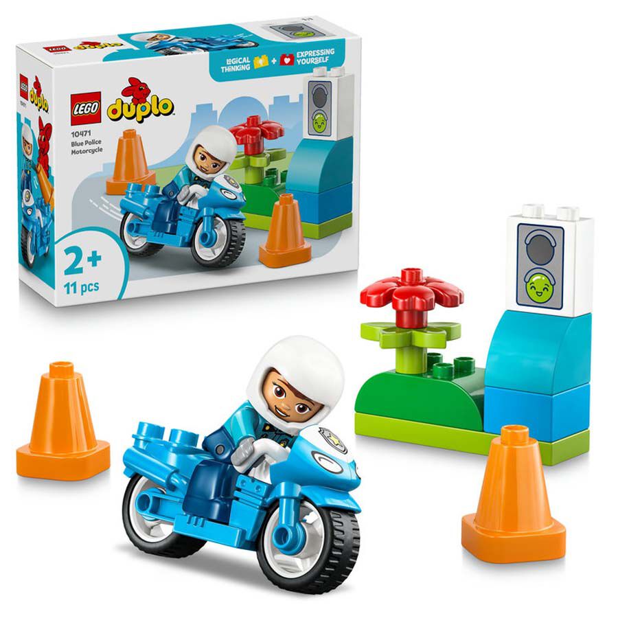 LEGO&reg; DUPLO Town Moto de Policia Blava 10471