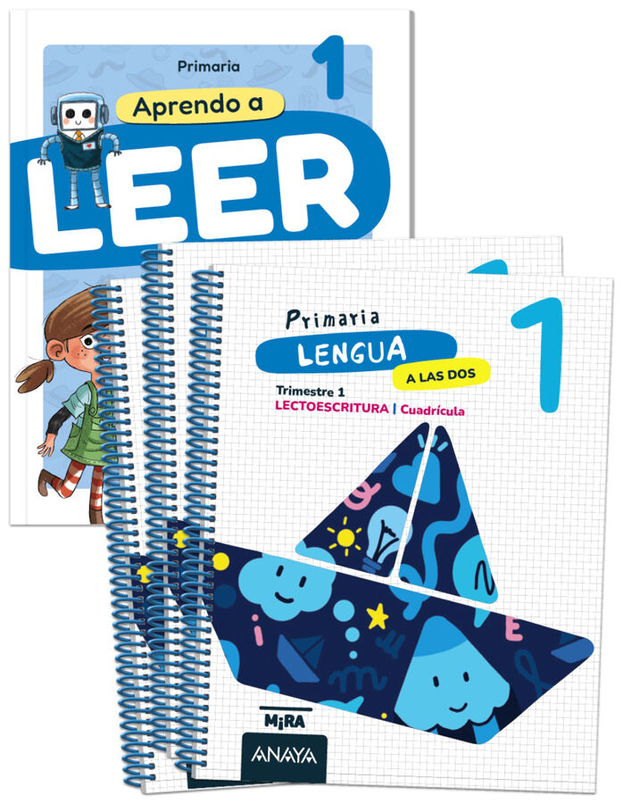 Lengua 1. A las dos. Cuadr&iacute;cula. + Aprendo a leer con Detectives del recreo