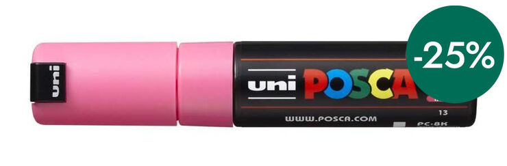 Rotulador Posca PC-8K 8mm rosa