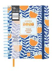Agenda Finocam 16 meses Vitae 1/4 sem/vista cas 2025-26 azul