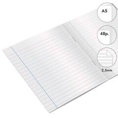 Libreta grapada Abacus A5 48 hojas pauta 2,5mm verde
