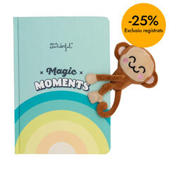 Libreta con Peluche Mono cierre magn&eacute;tico