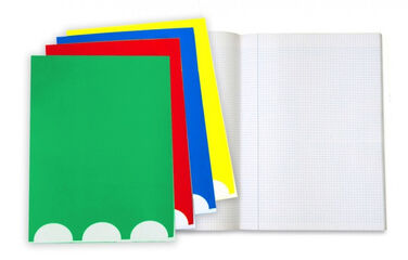 Libreta grapada Abacus A4 Raya con margen 48 hojas Surtido de colores
