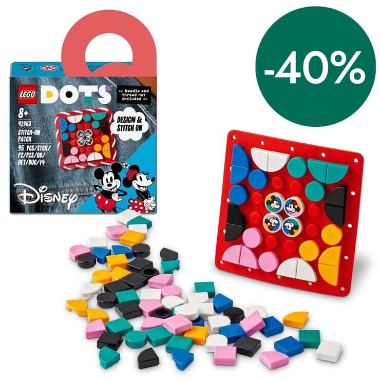 LEGO® DOTS Mickey Mouse y Minnie Mouse: Parche para Coser 41963