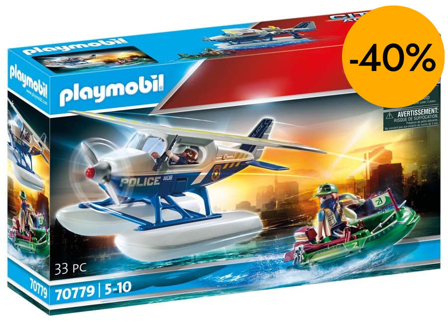 Playmobil City Action Polic&iacute;a hidroavi&oacute;n persecuci&oacute;n 70779