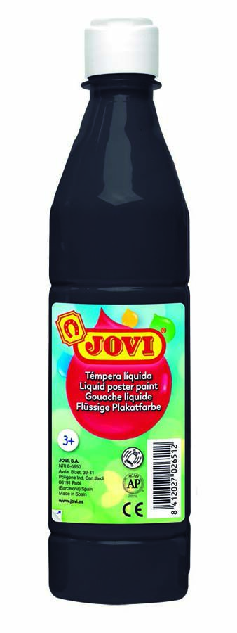 T&eacute;mpera preparada Jovi Negro 500 ml 12 unidades