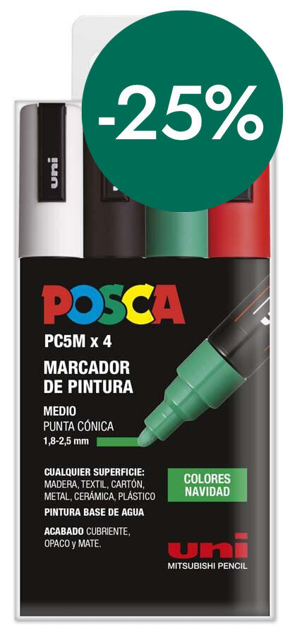 Rotuladores Posca PC-5M 1,8-2,5mm Navidad 4 colores