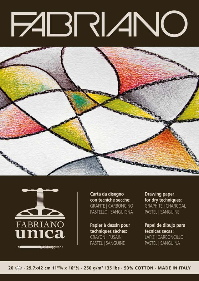 Bloc Dibujo/grabado Fabriano Unica A3 250g