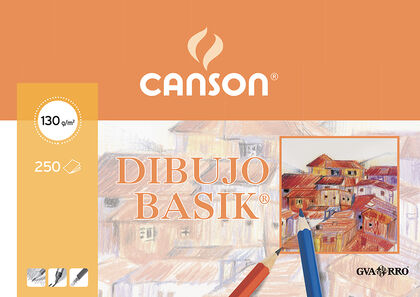 Paper Canson Basik Dibuix A3 130g 250 fulls