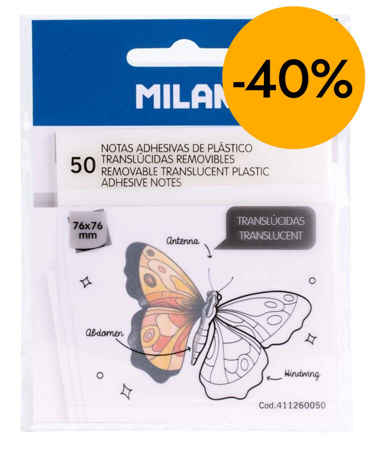 Notas Adhesivas Transparentes 76x76 Milan