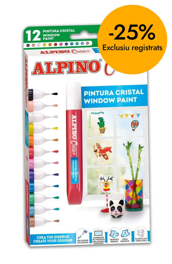 Pintura cristal Alpino Crea+ 12 colores