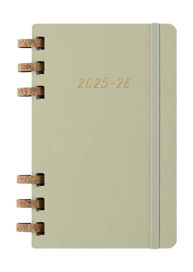 Agenda escolar espiral moleske tapa dura sem/vista L 2025-26 kiwi