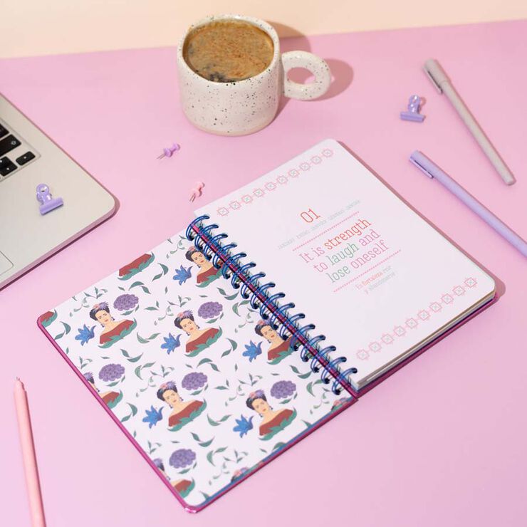 Agenda A5 sem/vista mult 2026 Frida Kahlo