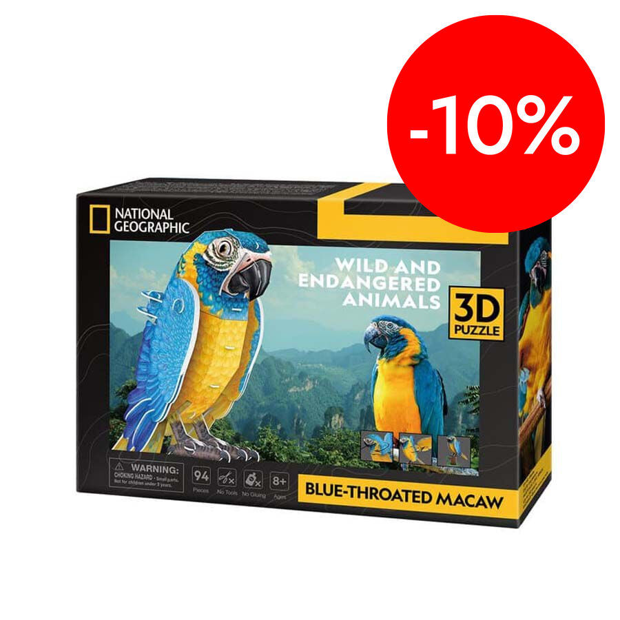 Puzle 3D National Geographic Guacamai Barba Blava