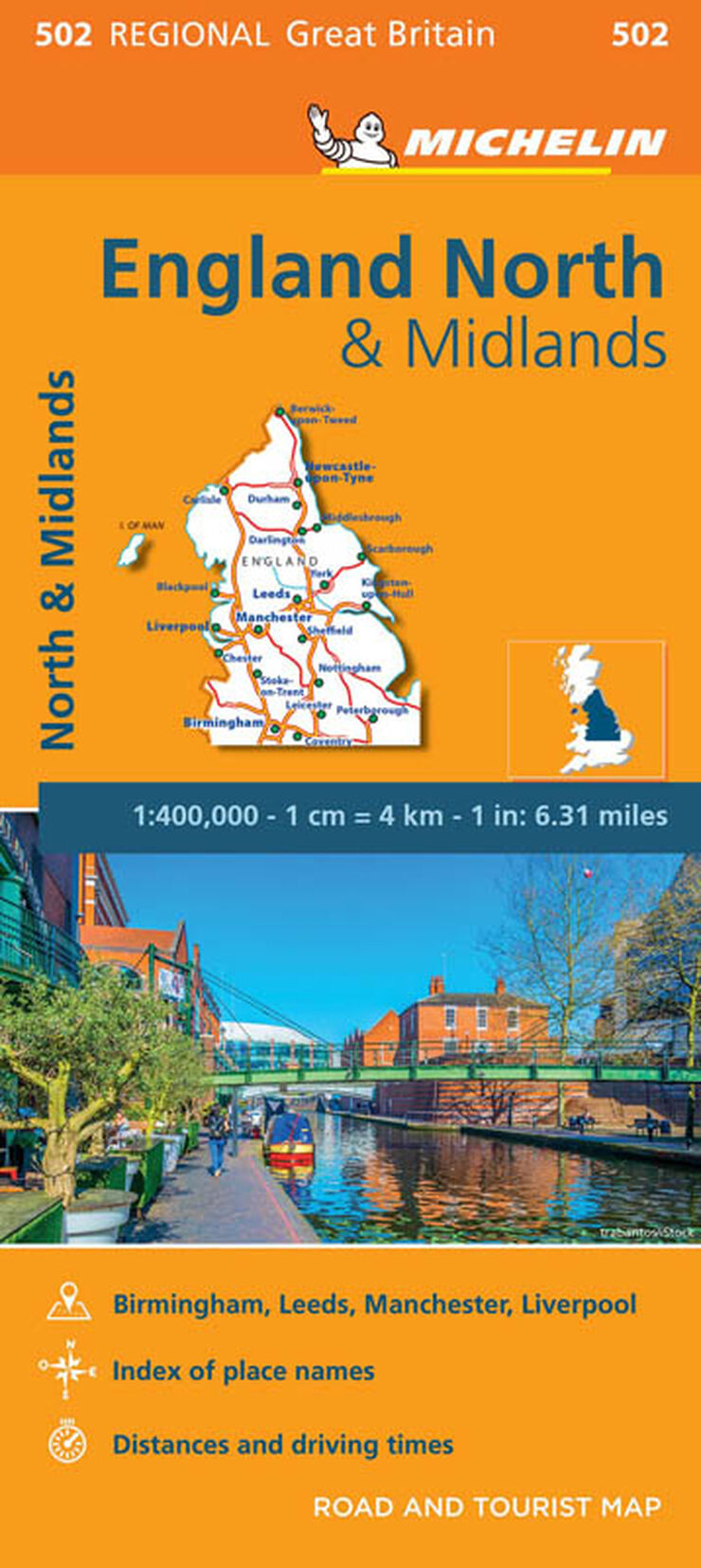 Mapa Regional Northern England, Midlands