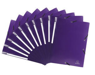 Carpeta PP 3 Solapes A4 Exacompta Violeta