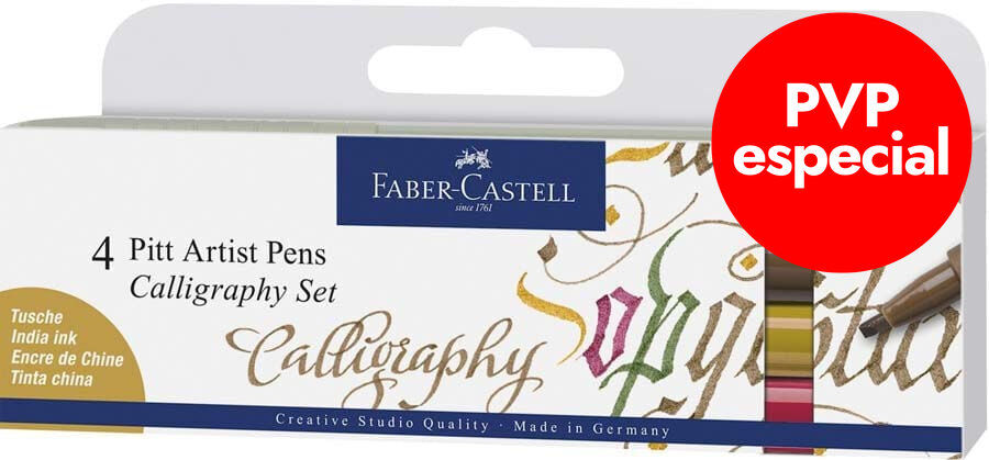 Rotuladores Pitt Calligraphy 4 colores