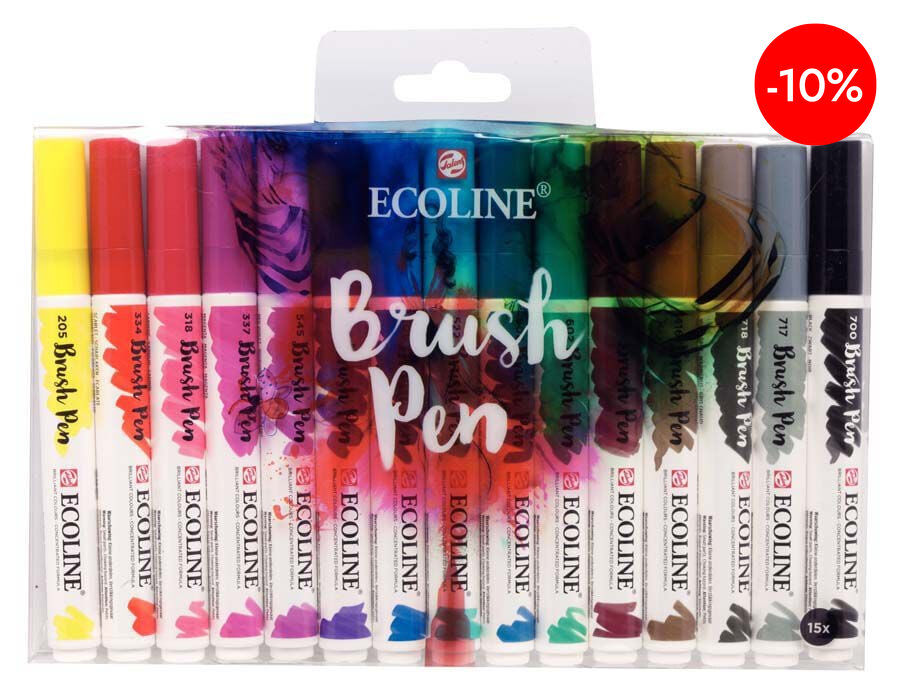 Retoladors Pinzell Talens Ecoline 15 colors