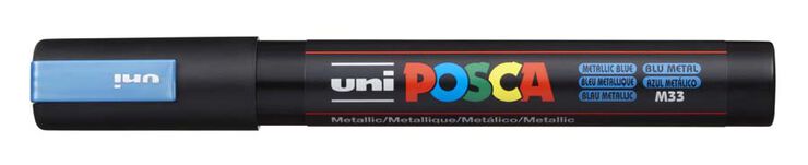 Retolador Posca PC-5M blau metall