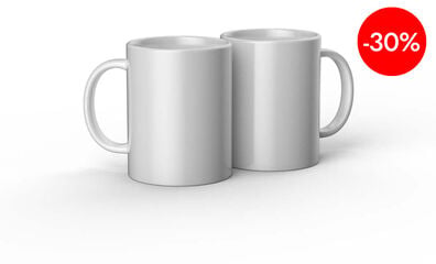 Tazas Mug Press 440 ml blanco 2u