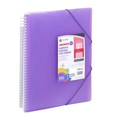 Carpeta 40 fundes espiral A4 Archivex violeta