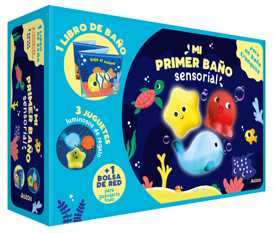 Mi primer cofre de ba&ntilde;o sensorial 3 juguetes que brillan en la oscuridad