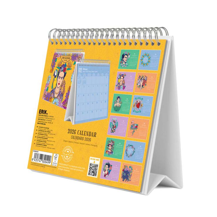 Calendario sobremesa 2026 19,5x16,5 Frida Kahlo