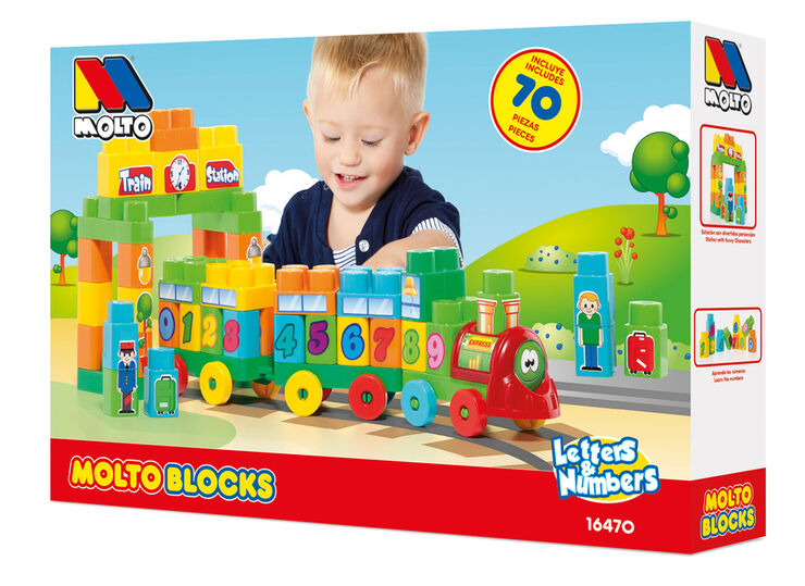 Tren Blocs i 2 Vagons 70 peces