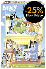 Puzle 50 piezas x 2 Bluey de madera