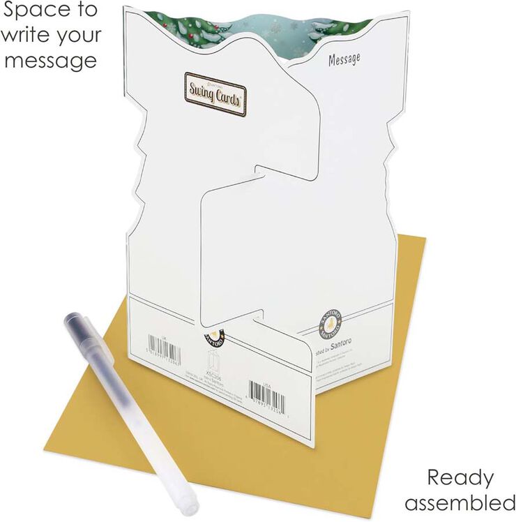 Postal Swing Navidad Pingüinos