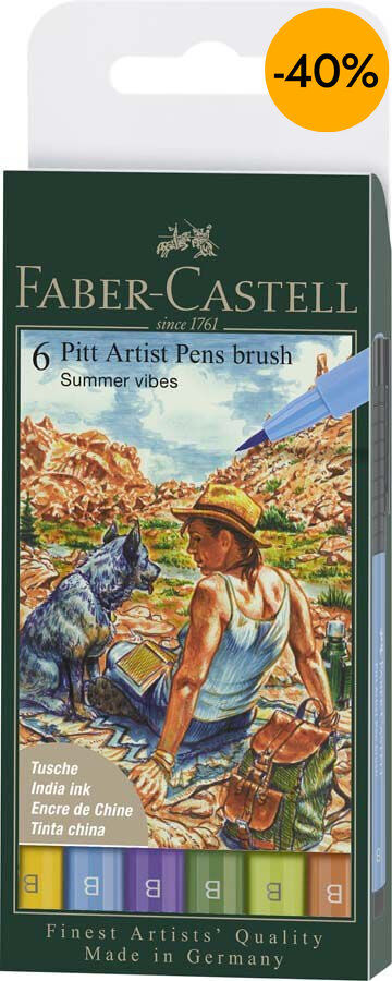 Pitt Artist Pen brush Sumer Vibes 6 colores
