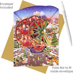 Postal Swing Navidad Mercado de Navidad