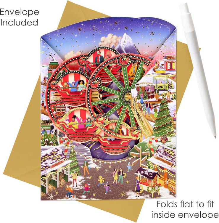 Postal Swing Navidad Mercado de Navidad