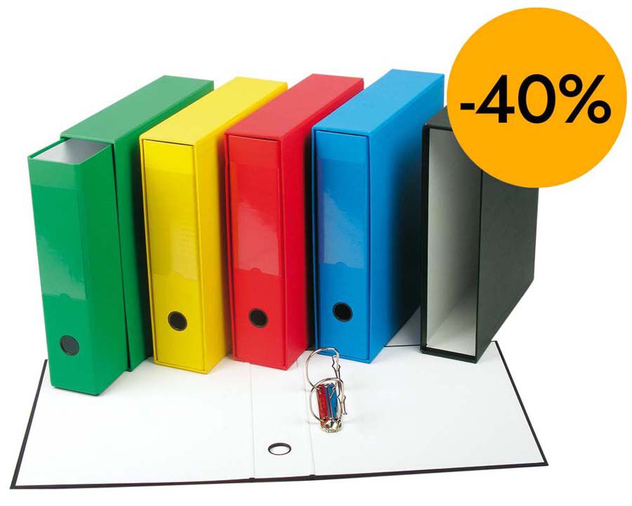 Archivador 2 anillas Abacus Folio con caja gris