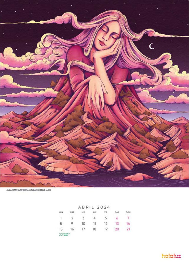 Calendario de la Tierra 2023/24 Holaluz A3 Pared Cast