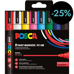 Retoladors Posca PC-5M 1,8-2,5mm Basic 8 colors