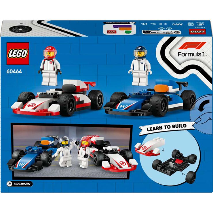 LEGO® LEGO City Coches de F1® Williams Racing y Haas F1® 60464