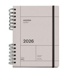 Agenda Miquelrius Plus W-O día/pág mult 2026 Basic gris