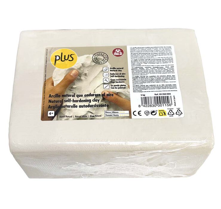 Barro endurecible Sio-2 Plus 5kg extra blanco