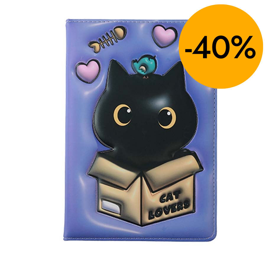 Llibreta 3D iTotal Black Cat