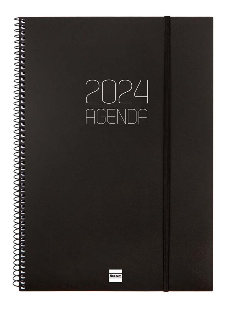 Agenda Finocam Opaque E40 setm/vista V 2024 Negre cat
