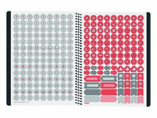 Agenda Finocam 16M Ikon E10 Sem/Vista Vertical Multiling&uuml;e 2026-27 Negro