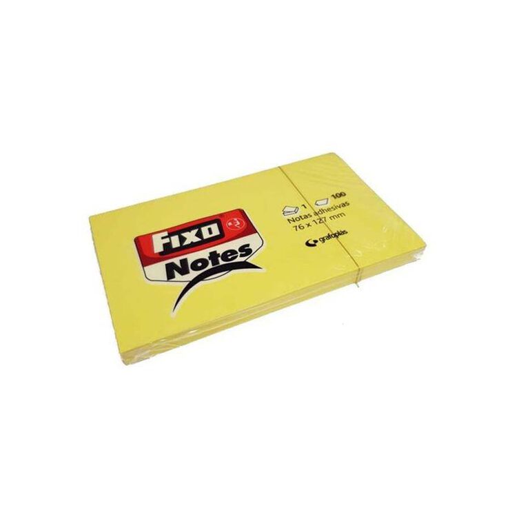 Notas adhesivas Fixo 76x127mm amarillo